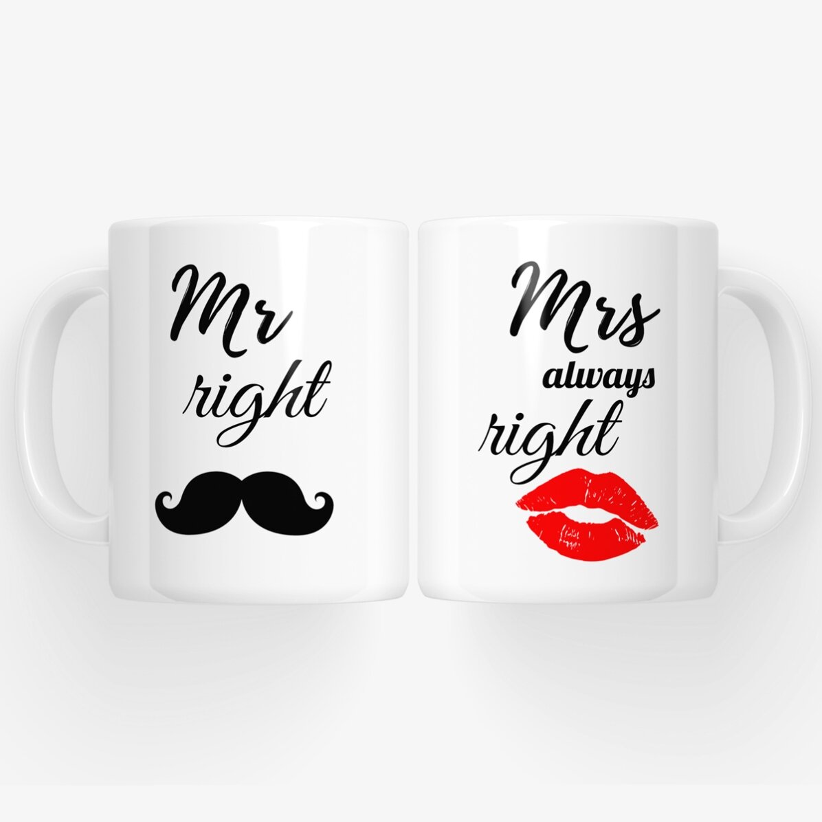 Hrnky pro páry – Mr Right a Mrs Always Right