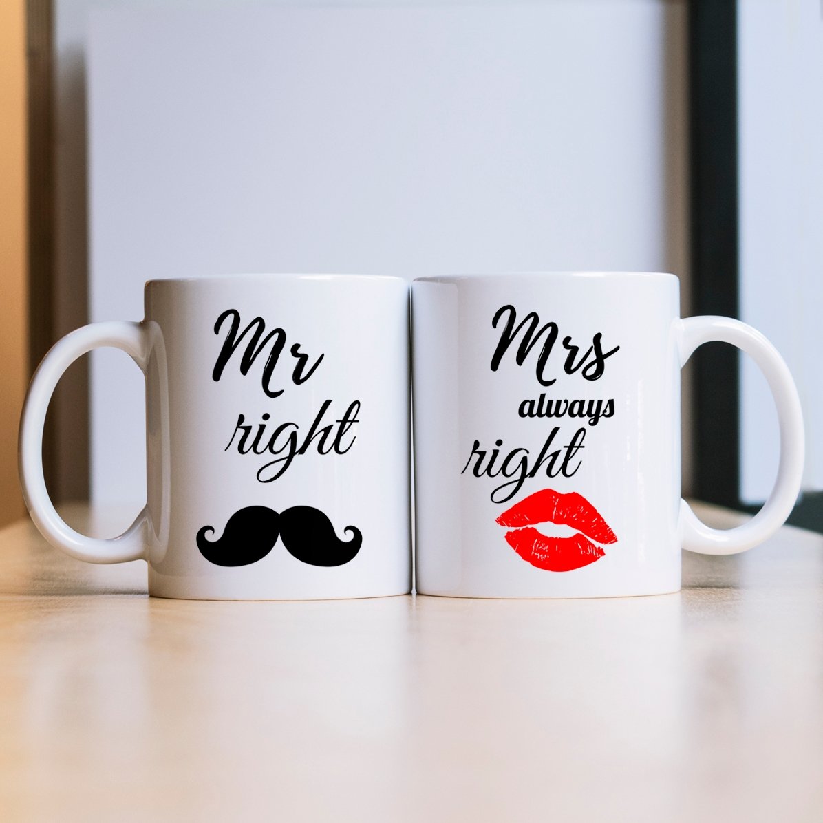 Hrnky pro páry – Mr Right a Mrs Always Right
