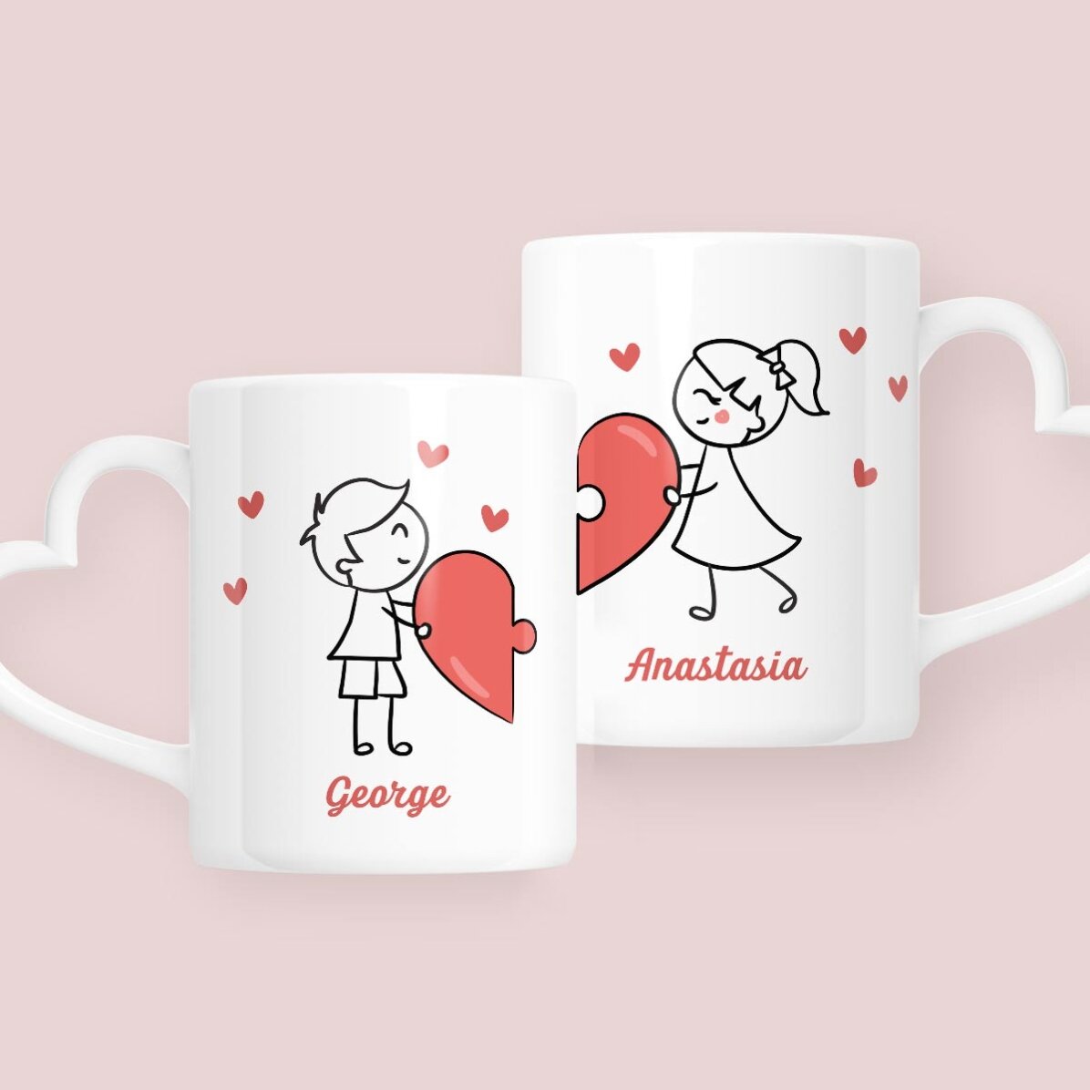 Personalizované hrnky pro páry s nápisem – Love
