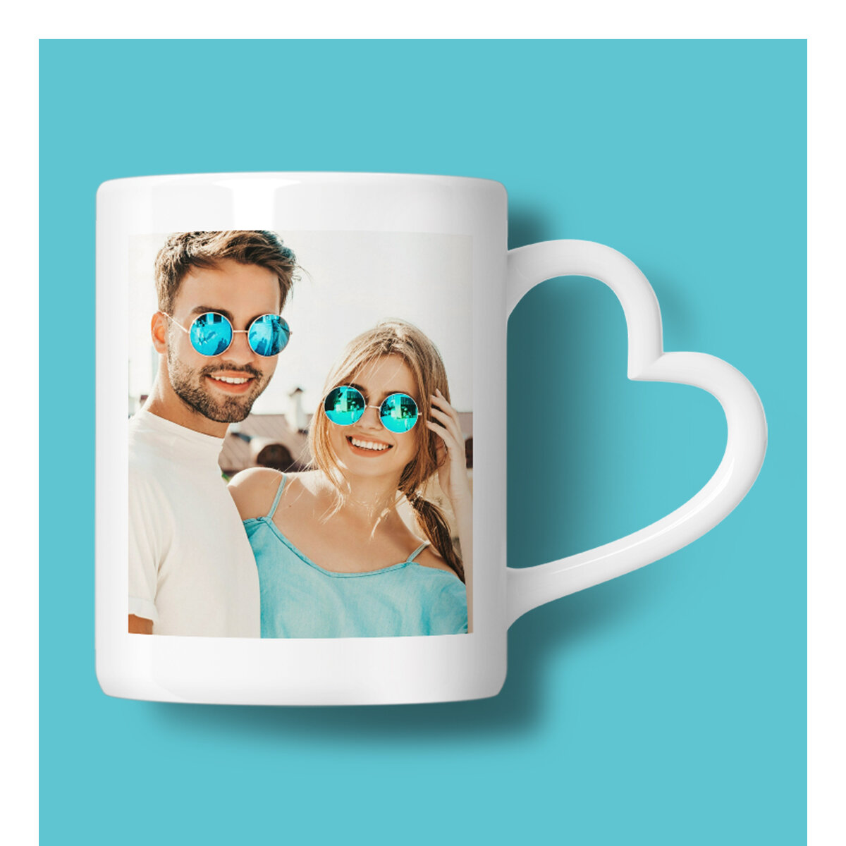 Personalizované hrnky s uchem ve tvaru srdce