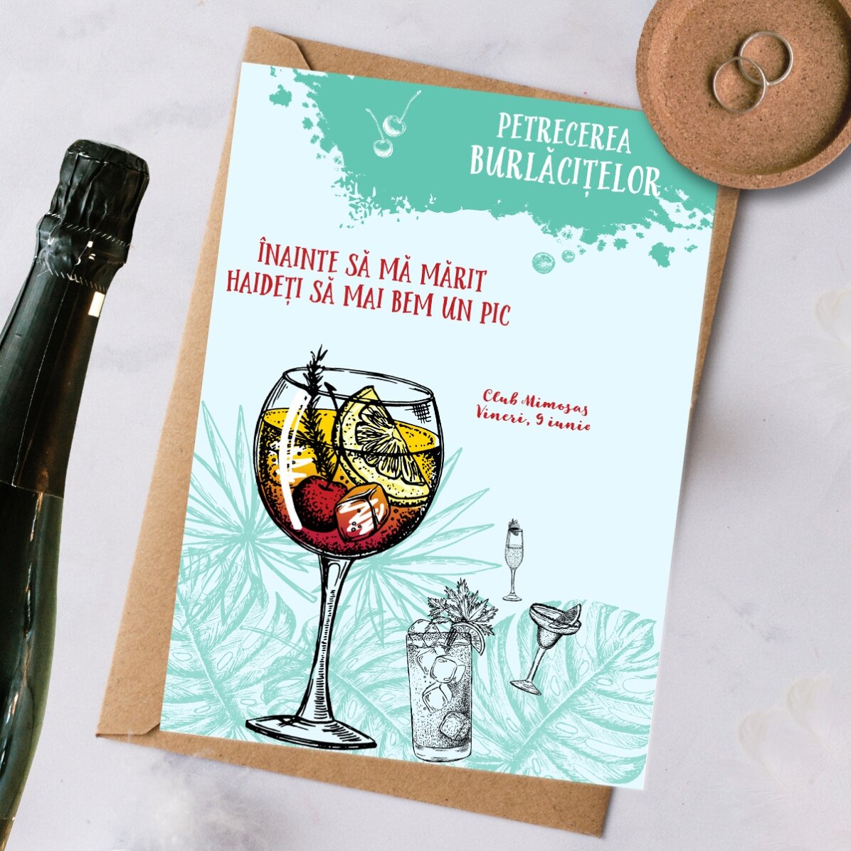 Personalised card with text - Hen party
