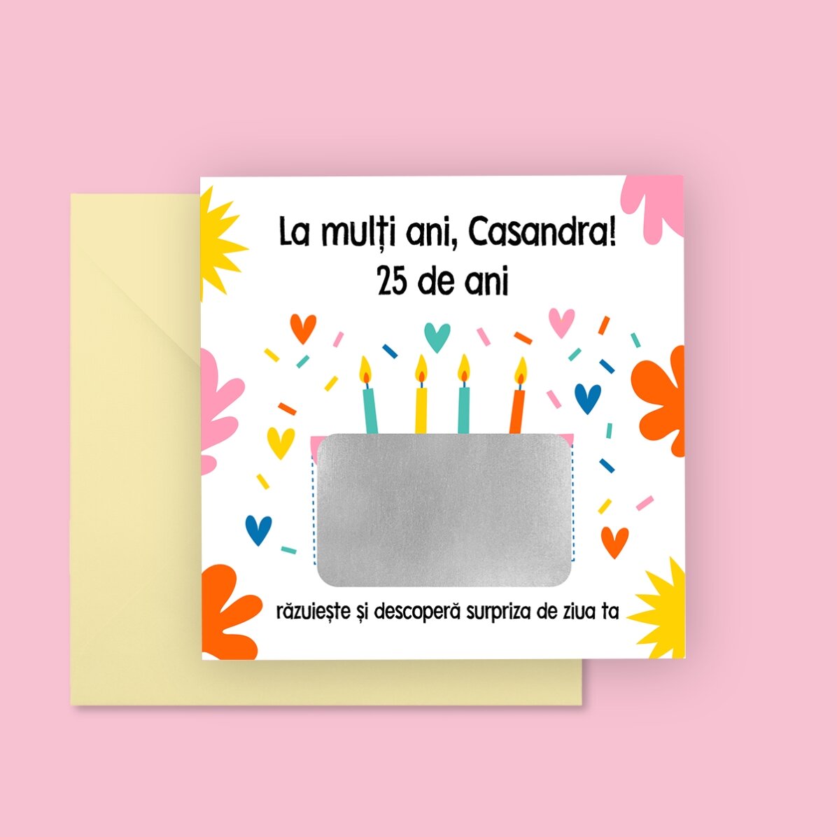 Personalised scratch card with message - Anniversary