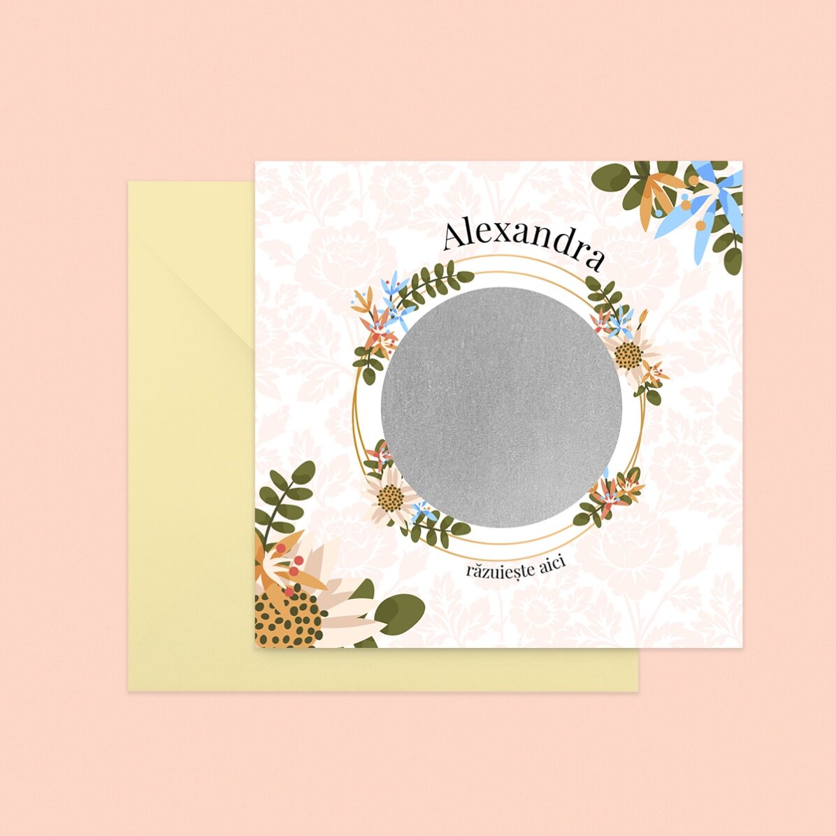 Personalizovaná stírací karta s vzkazem – Flower proposal