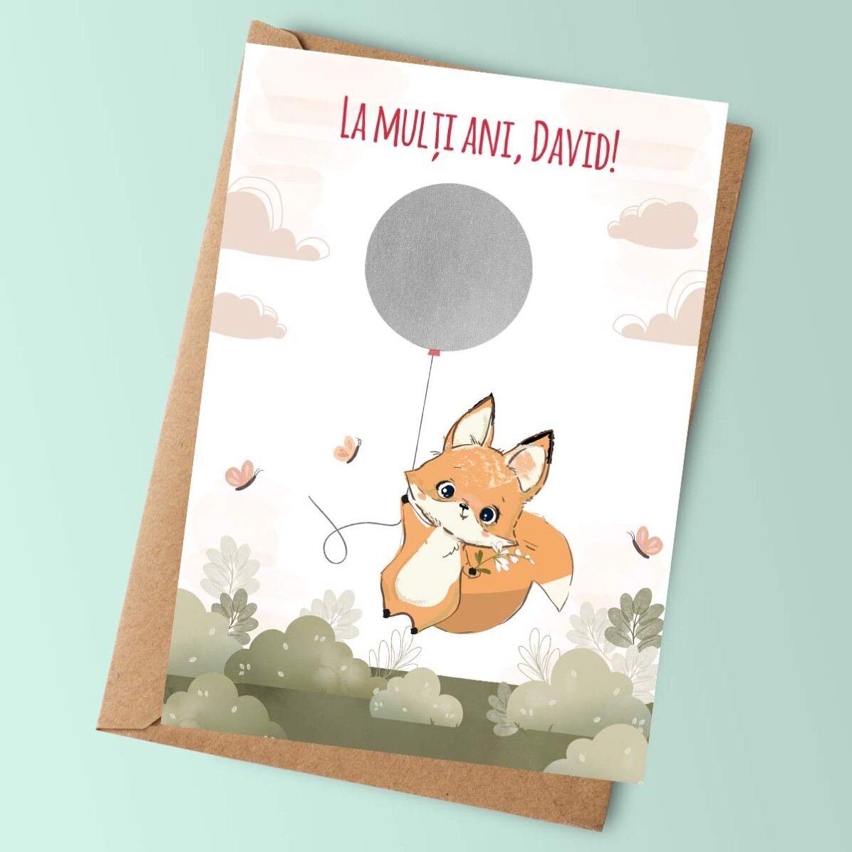 Personalised scratch card with message for children - Birthday