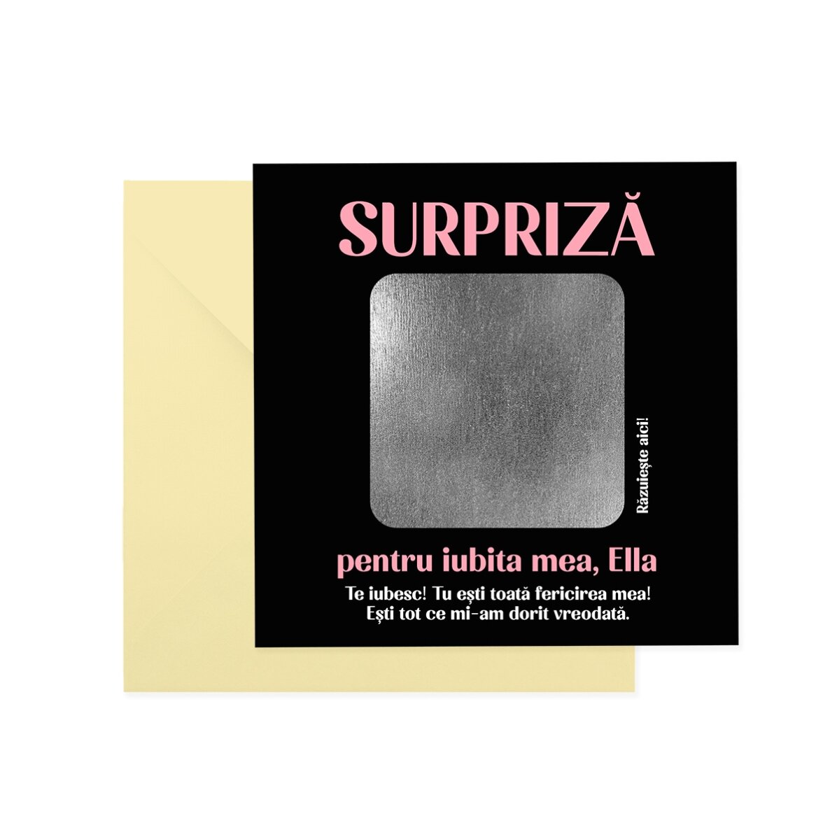 Personalizovaná stírací karta s textem – Překvapení