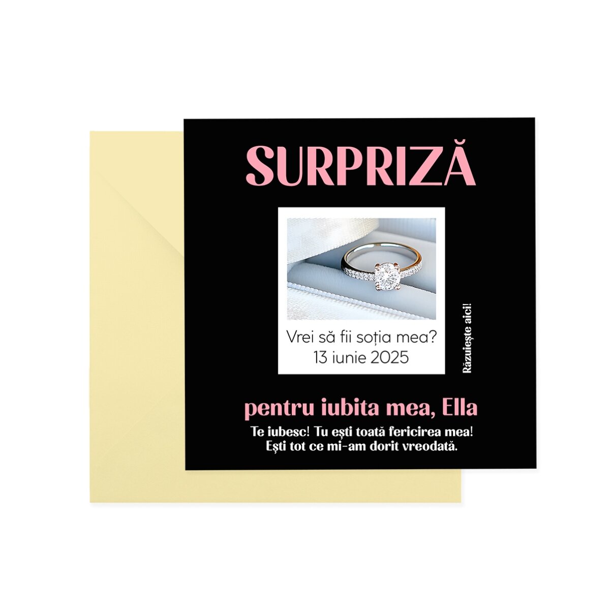Personalizovaná stírací karta s textem – Překvapení