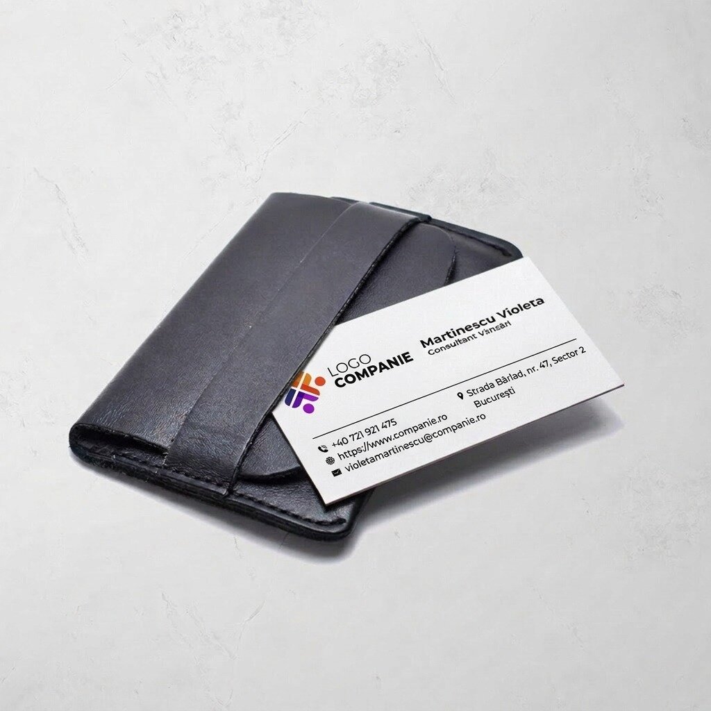 Personalizované oboustranné vizitky na papíře s QR kódem a kontaktními údaji