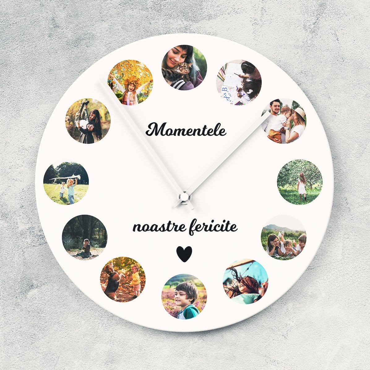 Personalizované hodinky s 12 fotografiemi – Naše společné okamžiky