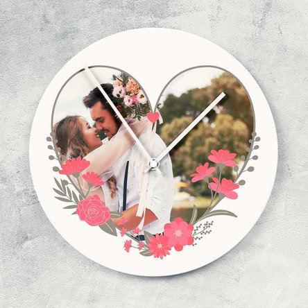 Personalised clock with a photo - Loving time!