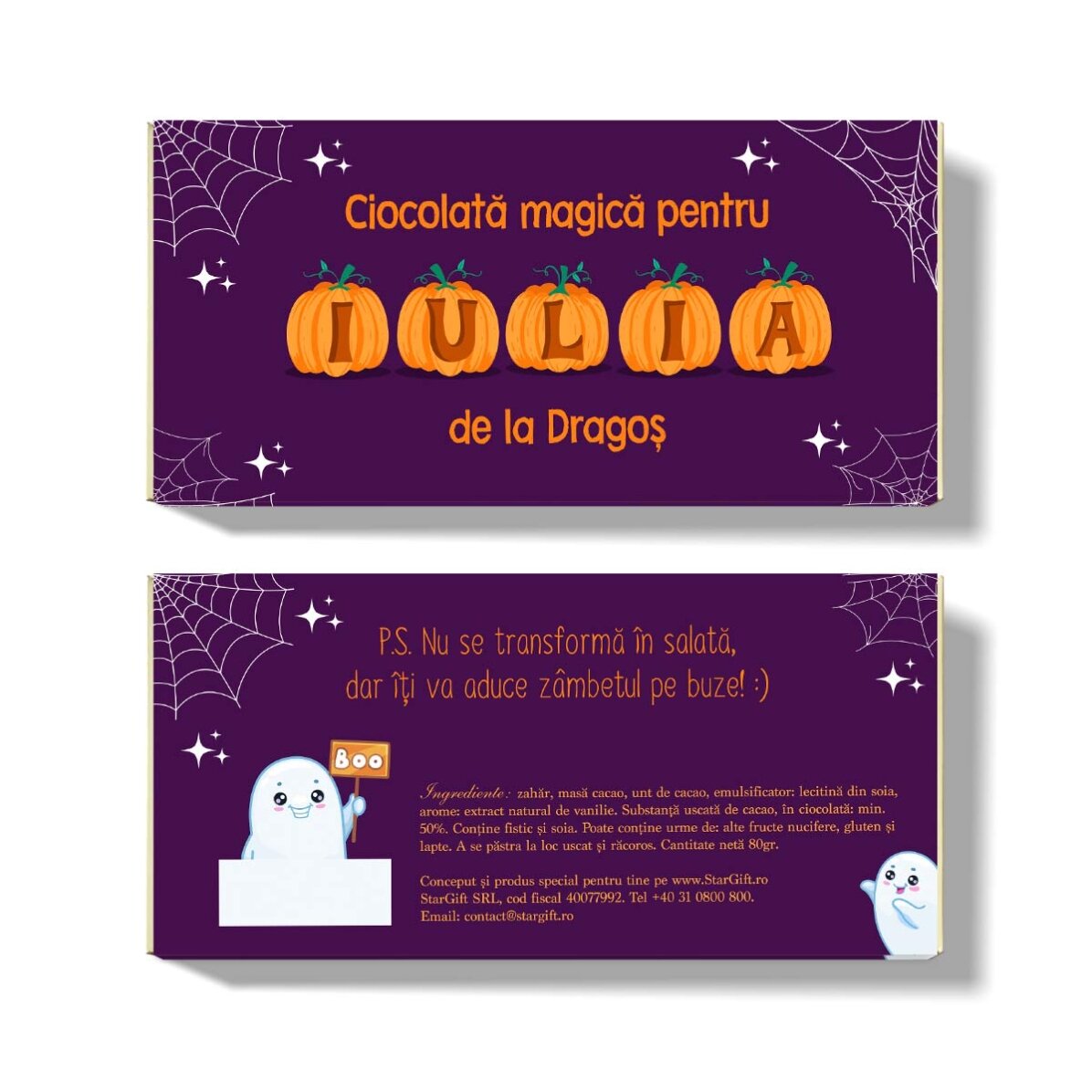 Čokoláda s osobním vzkazem – Kouzelný Halloween