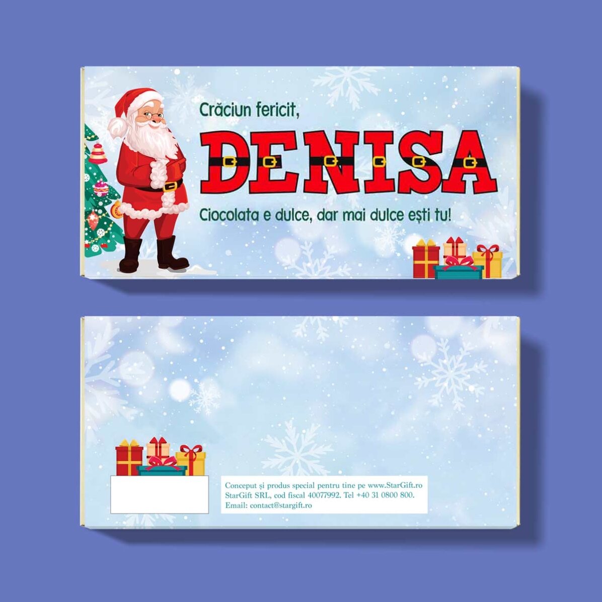 Čokoláda s vlastním jménem a vzkazem – od Santa Clause