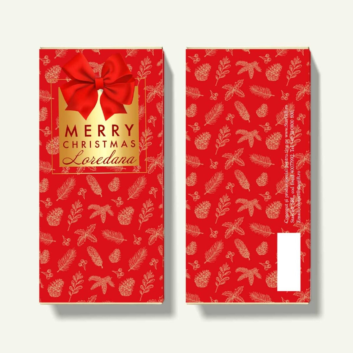 Čokoláda s vlastním jménem a vzkazem – Glamorous Christmas