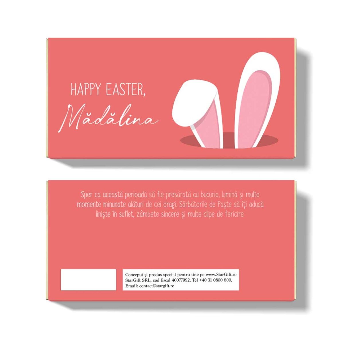 Čokoláda s vlastním textem – Bunny