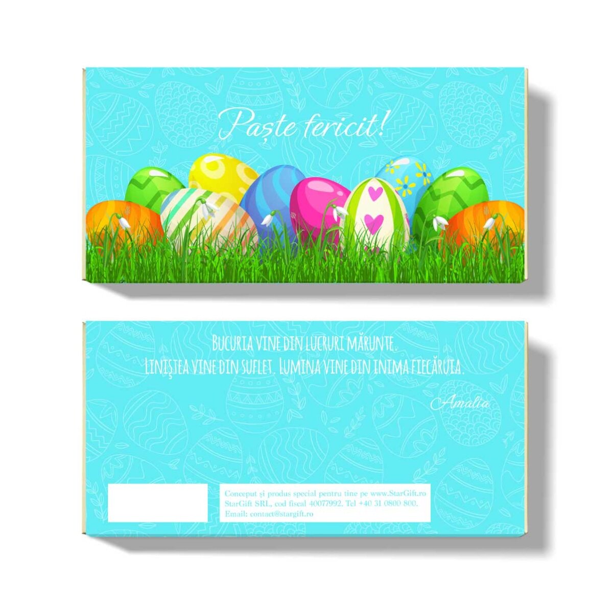 Čokoláda s vlastním nápisem – Happy Easter Day