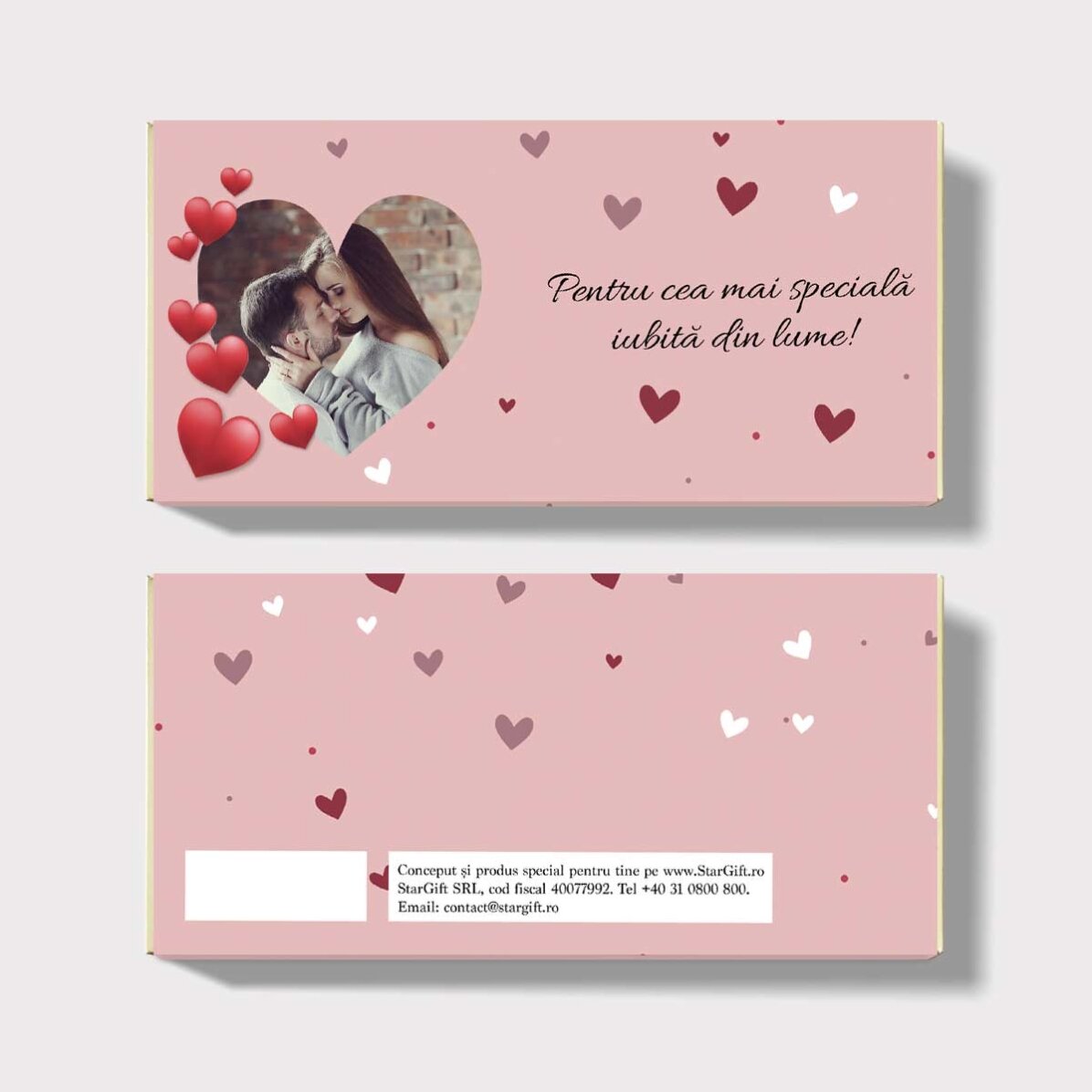 Čokoláda s vlastním textem a fotkou – I love you!