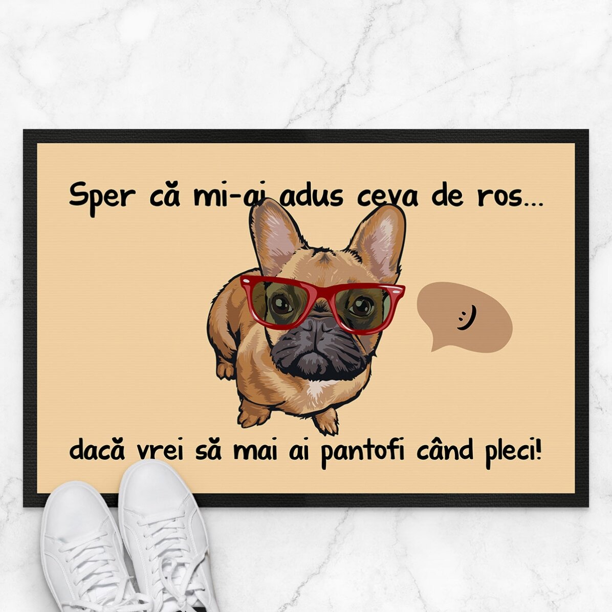 Vstupní rohožka s vlastním textem – Funny dog