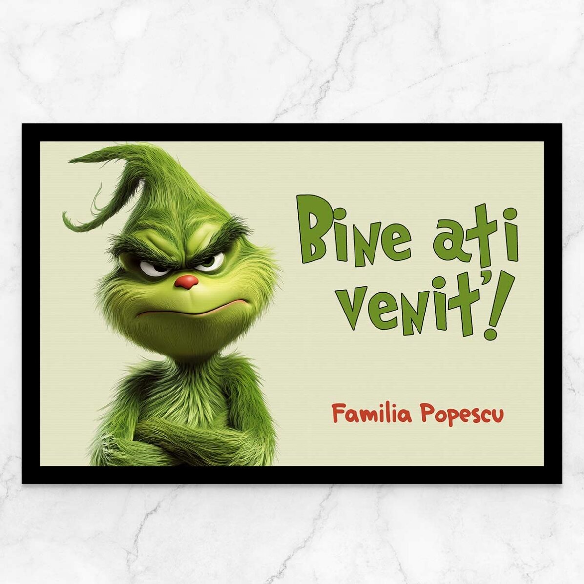 Personalizovaná vstupní rohož s nápisem – Grinch