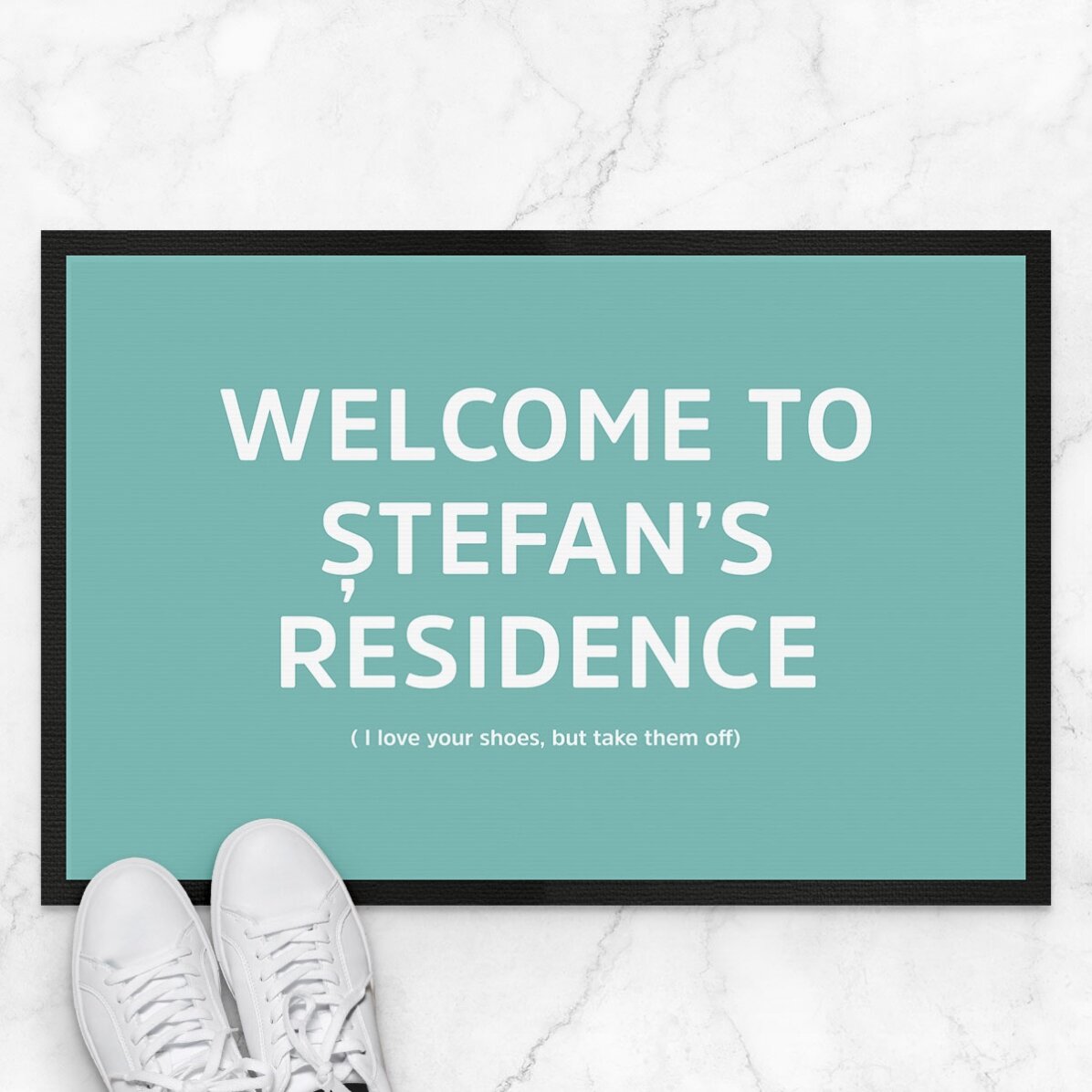 Vstupní rohožka s vlastním textem – Welcome to my residence