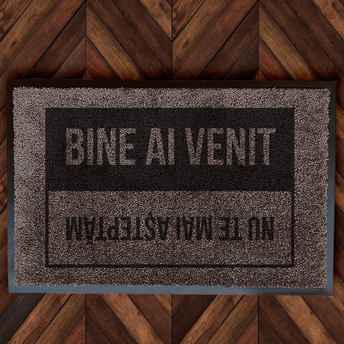 Personalizovaný vstupní koberec do interiéru – Welcome, Goodbye