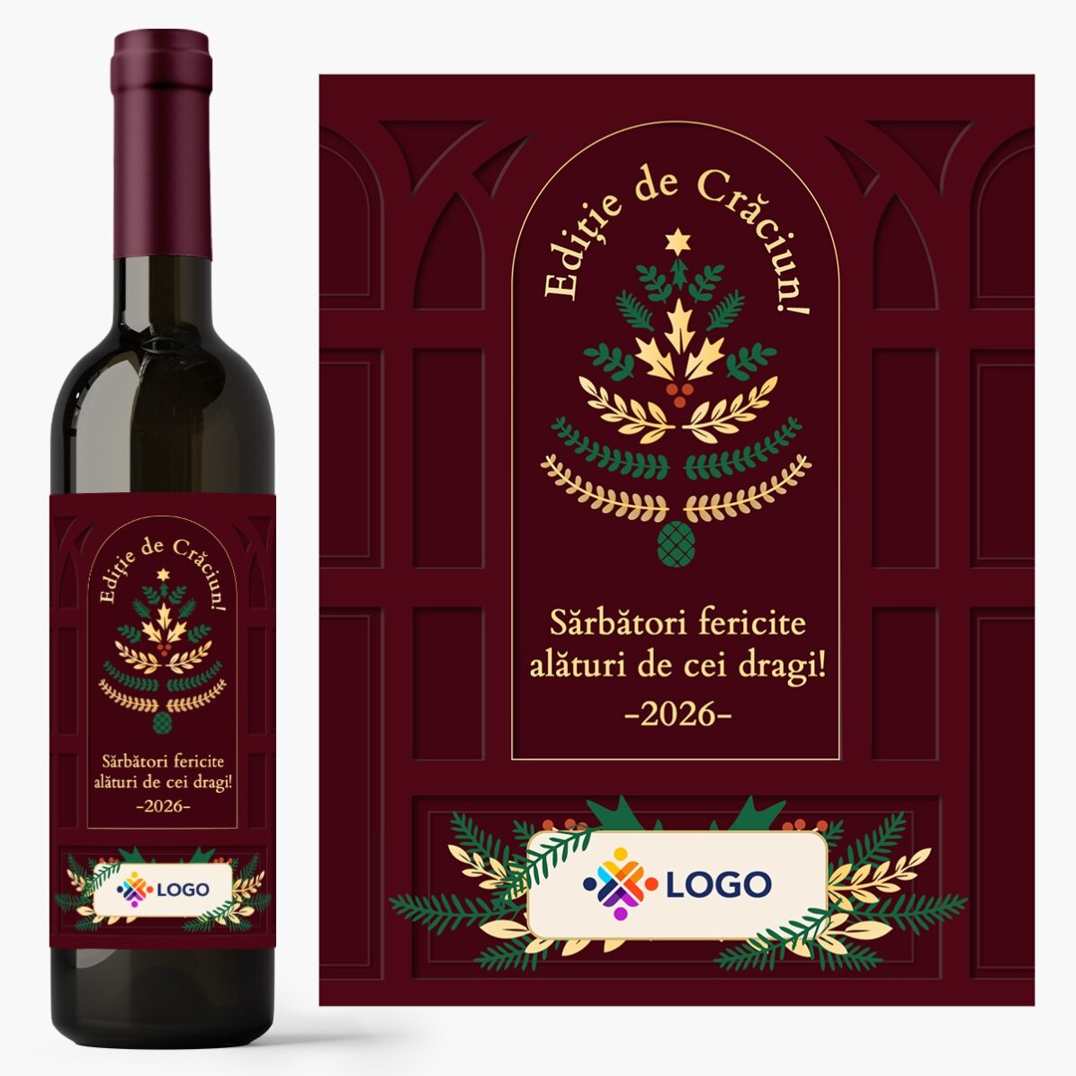 Dárková krabička – vánoční edice s produkty s vlastním logem a vzkazem