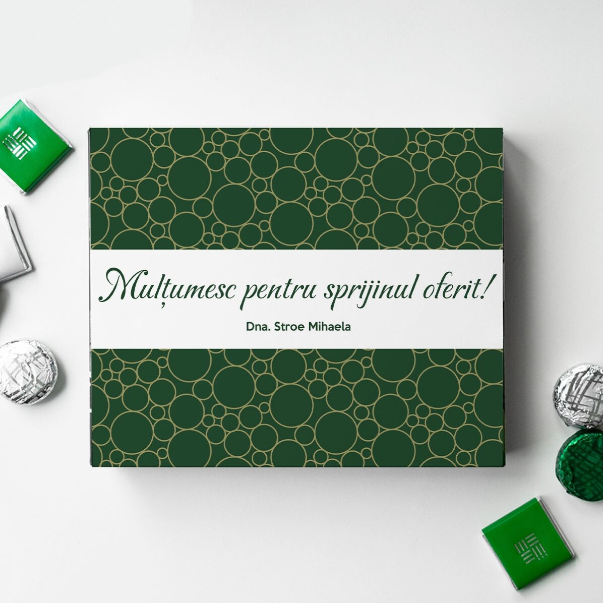 Personalizovaná krabička bonbónů s poděkováním – Elegant