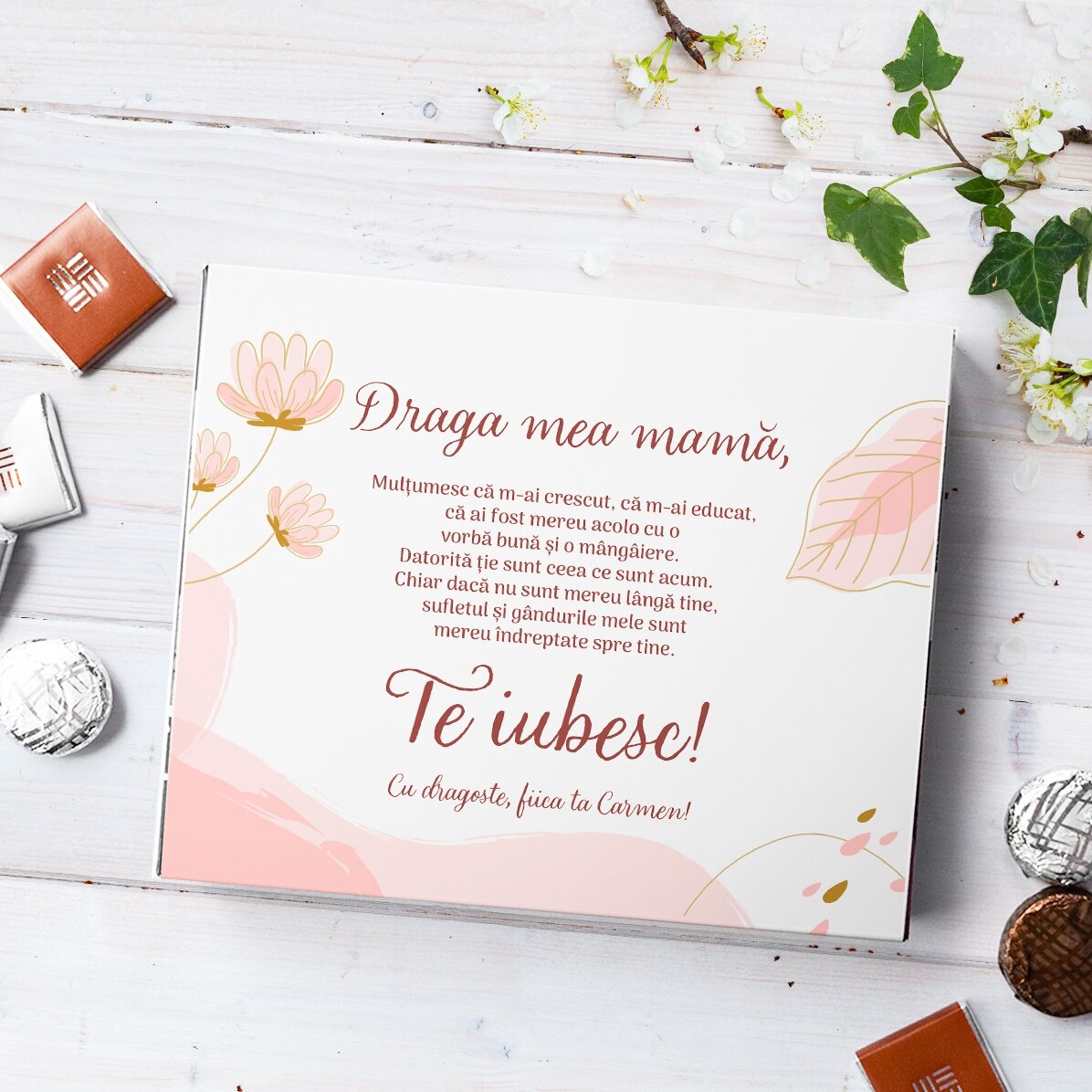 Krabička bonbónů s osobním nápisem – Moje milá maminko!