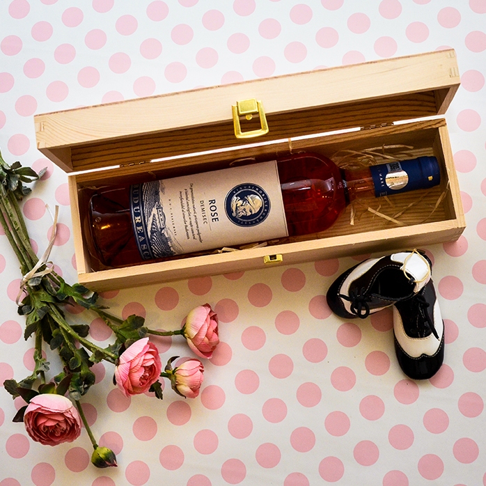 Personalizovaná krabička na víno – „Just Married“