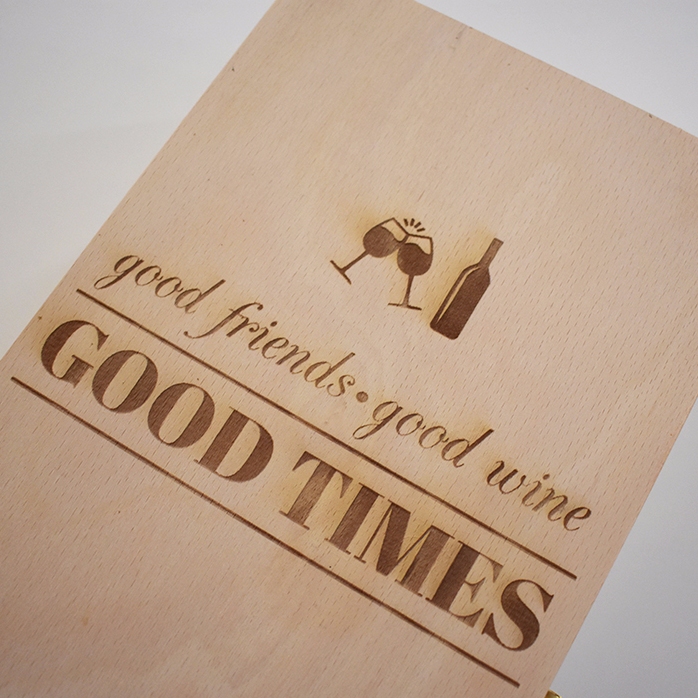 Personalizovaná krabička na víno pro dvě láhve – Good Friends, Good Wine, Good Times
