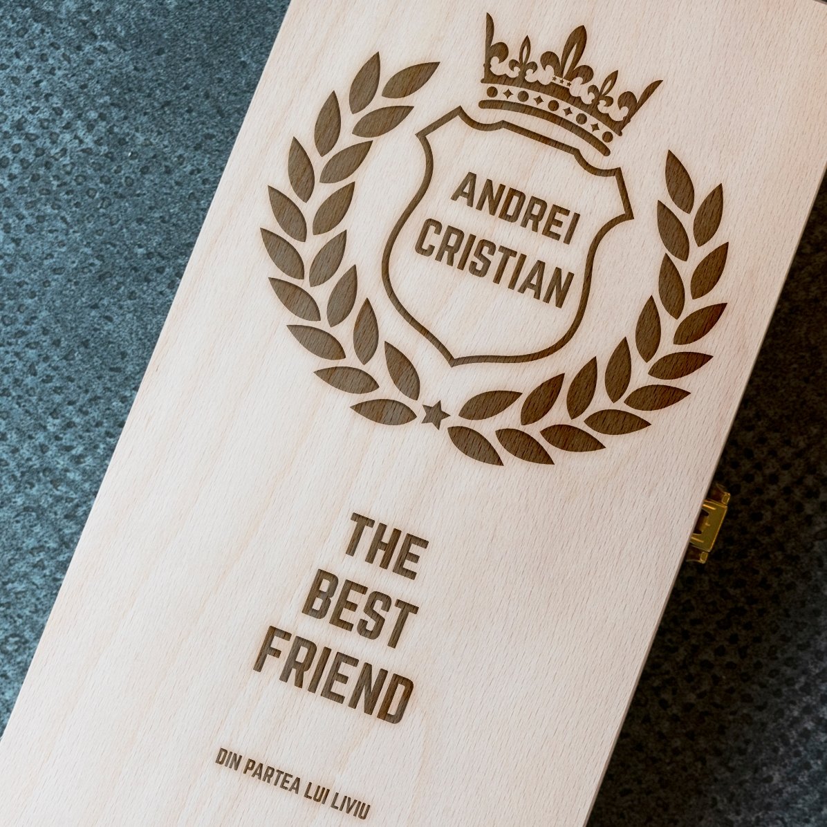 Personalizovaná krabička na víno pro dvě láhve – The Best