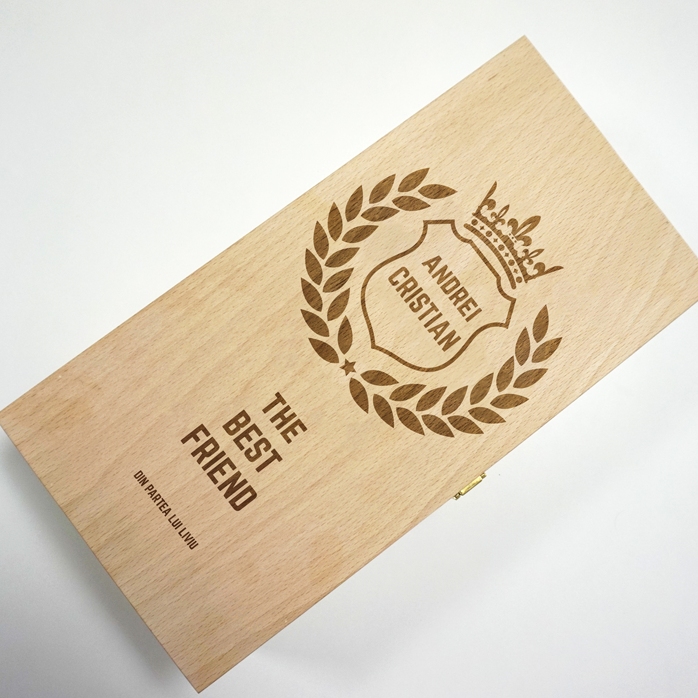 Personalizovaná krabička na víno pro dvě láhve – The Best