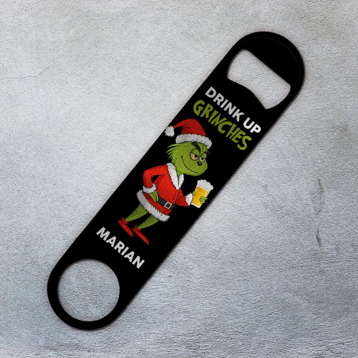 Personalizovaný otvírák na pivo s nápisem – Grinch
