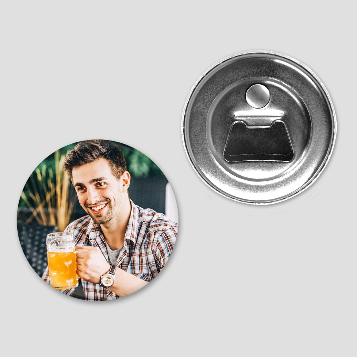 Otevírák na láhve s magnetem, personalizovaný fotografií