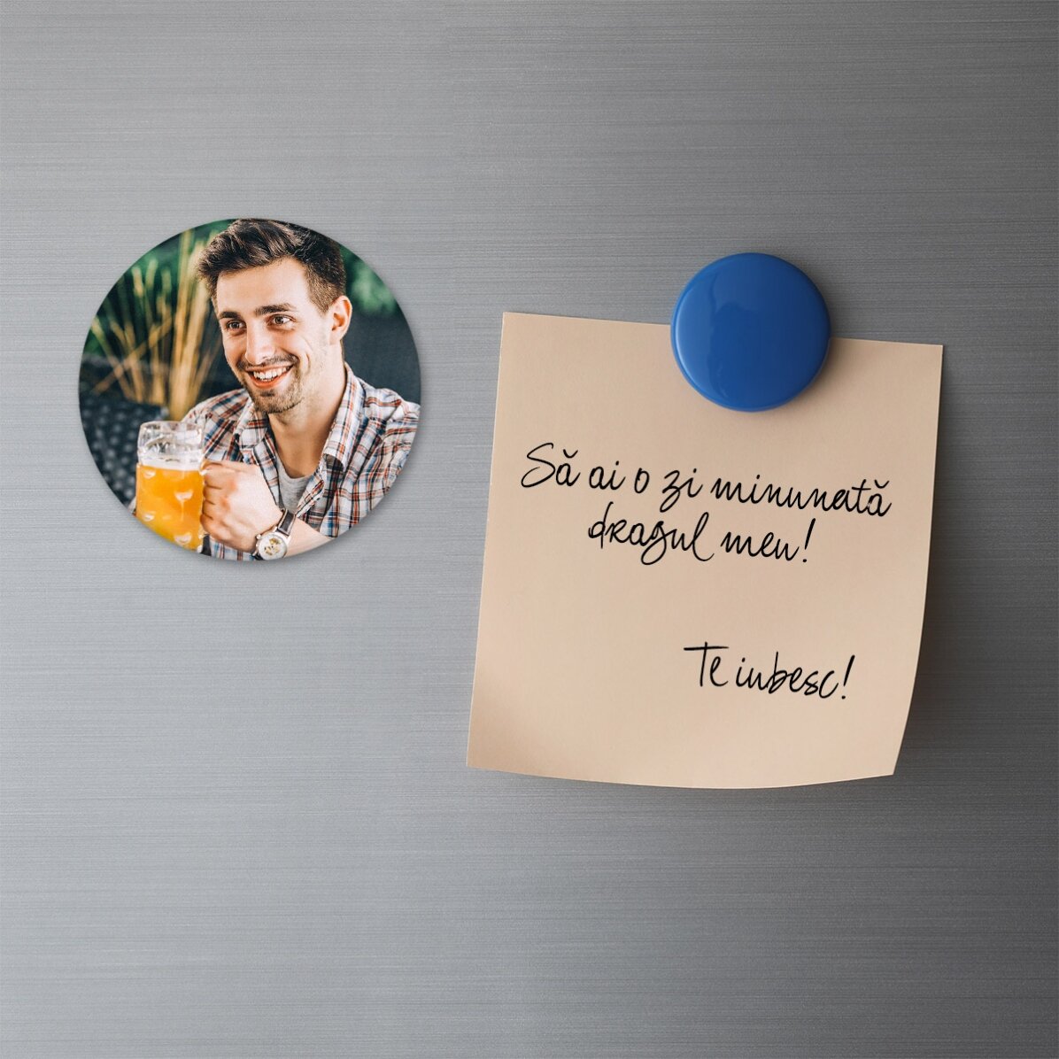 Otevírák na láhve s magnetem, personalizovaný fotografií