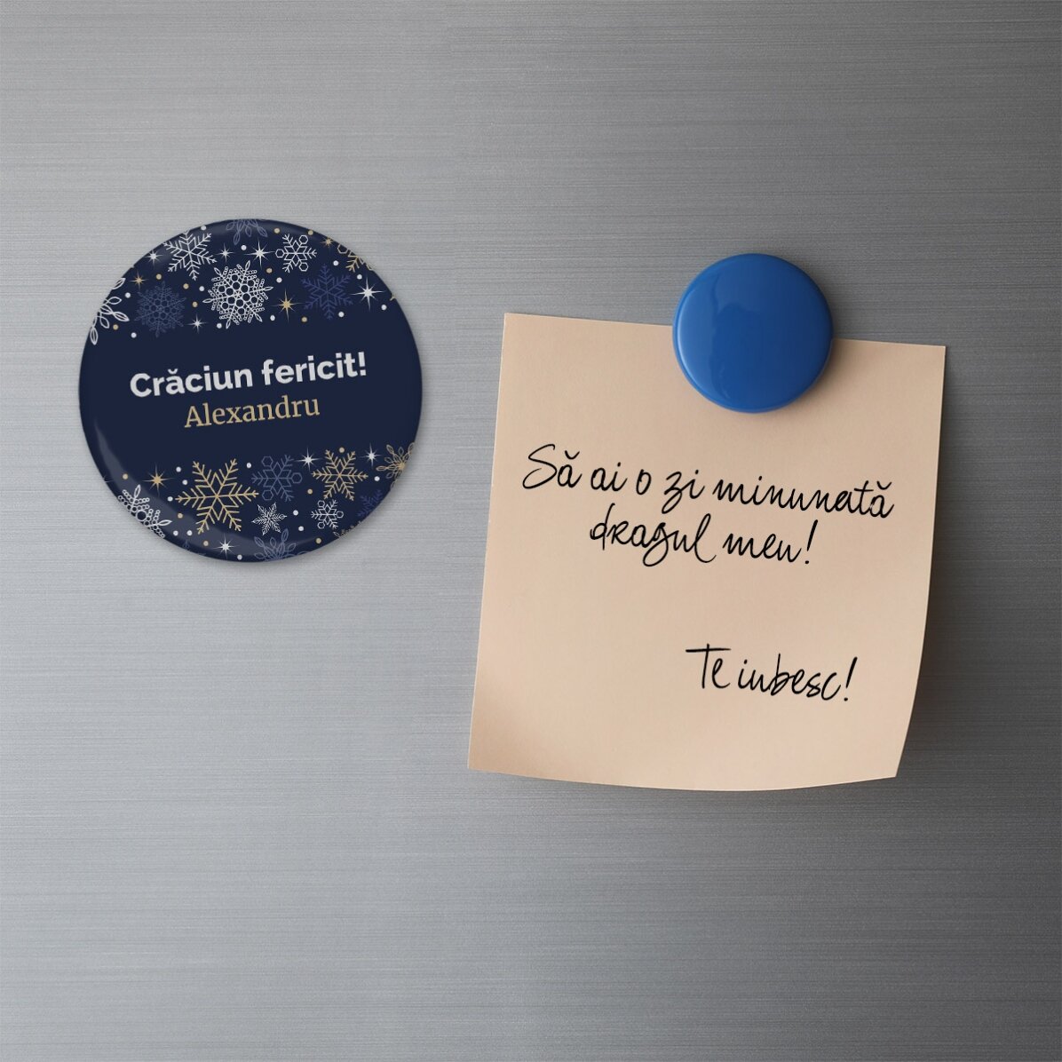 Otevírák na láhve s magnetem, personalizovaný s textem – Vánoční rámeček