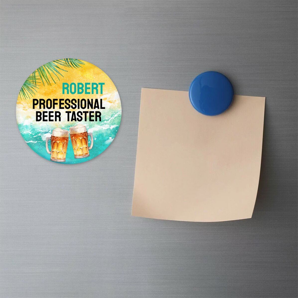 Personalised magnetic bottle opener with text - Summer