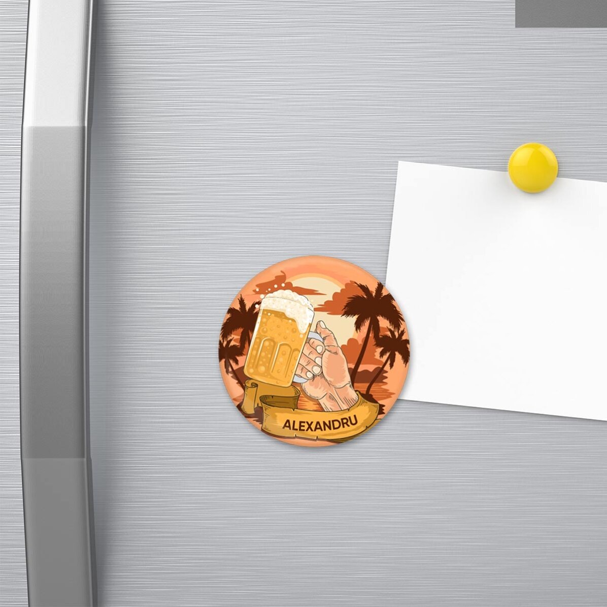 Láhevový otvírák s magnetem, personalizovaný s nápisem – Dovolená