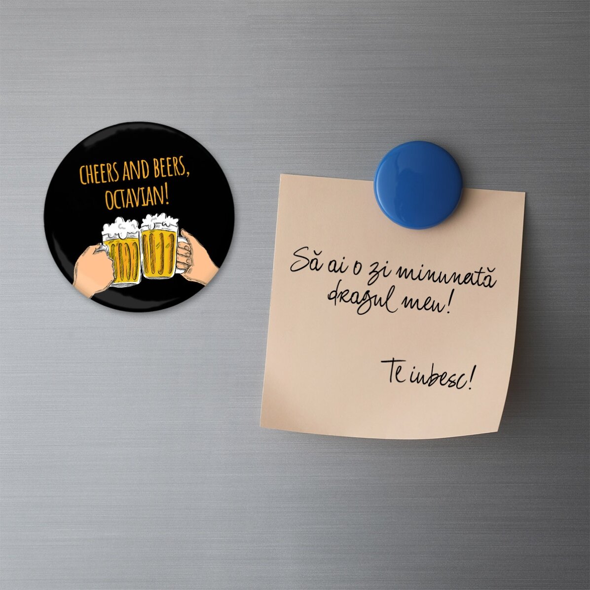 Otevírák na láhve s magnetem, personalizovaný s textem