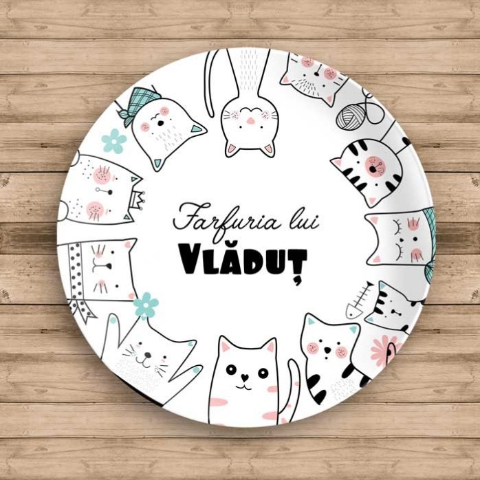 Talíř s vlastním textem – Cartoons