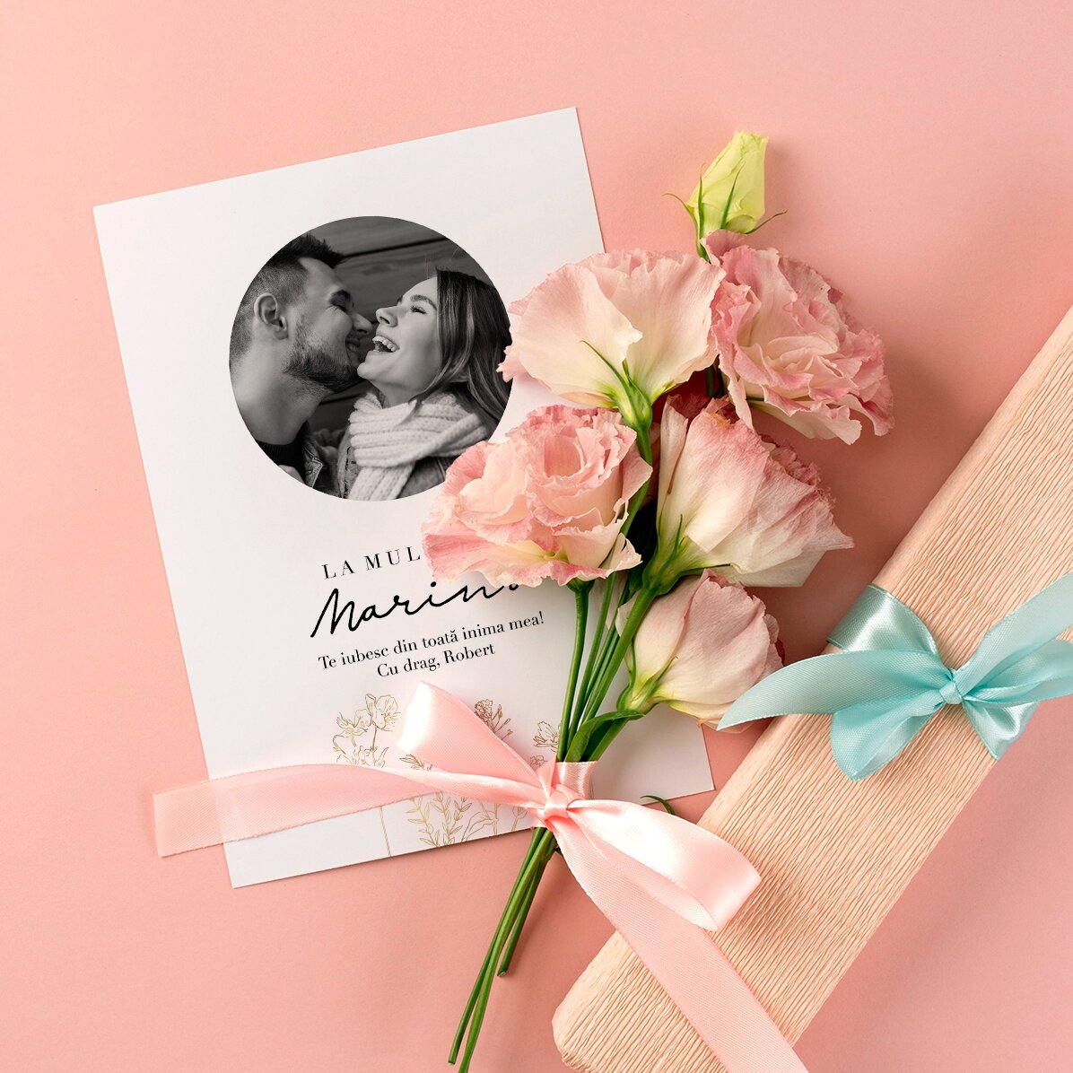 Personalizované přání s fotografií a textem – Elegance
