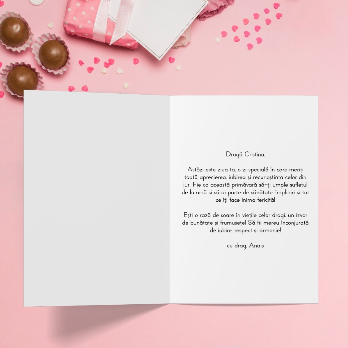 Personalizované přání s textem – 8. března