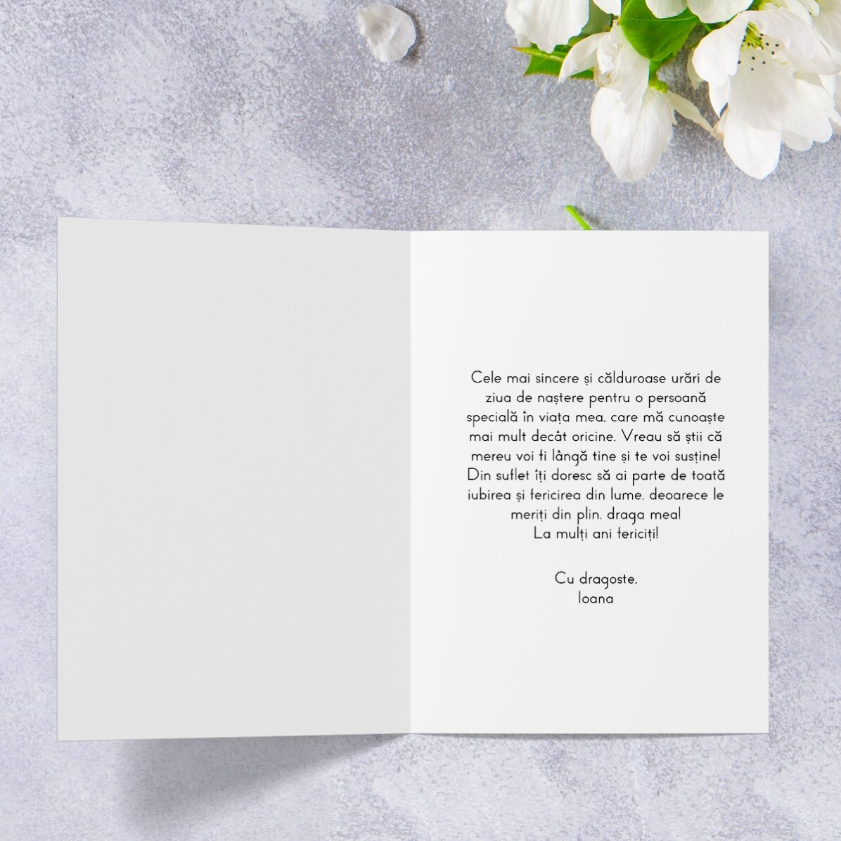 Personalizované přání s textem – Elegance