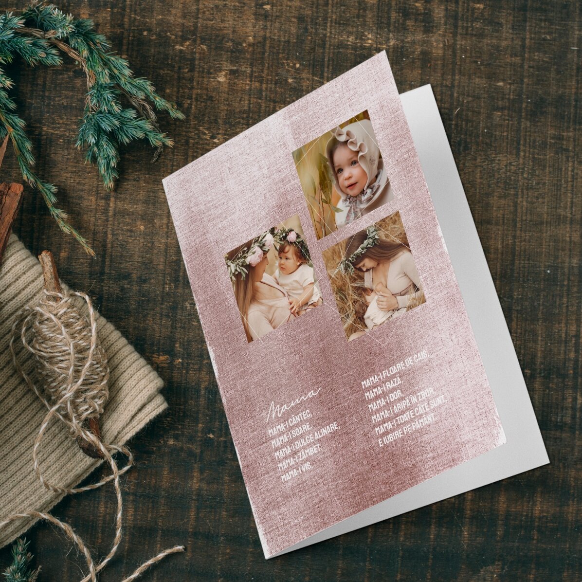 Personalizované přání se 3 fotografiemi a textem – Něžná bytost