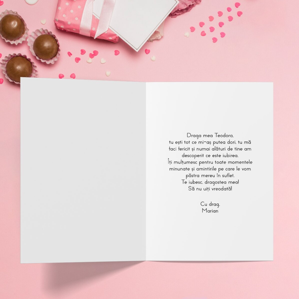 Personalizované přání s textem a 6 fotografiemi – Sweet memories