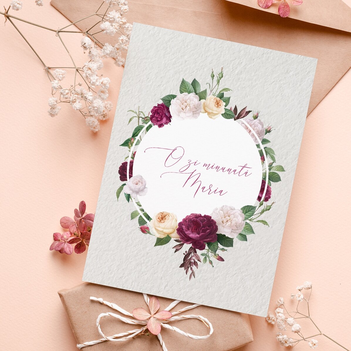 Personalizované přání – motiv květin