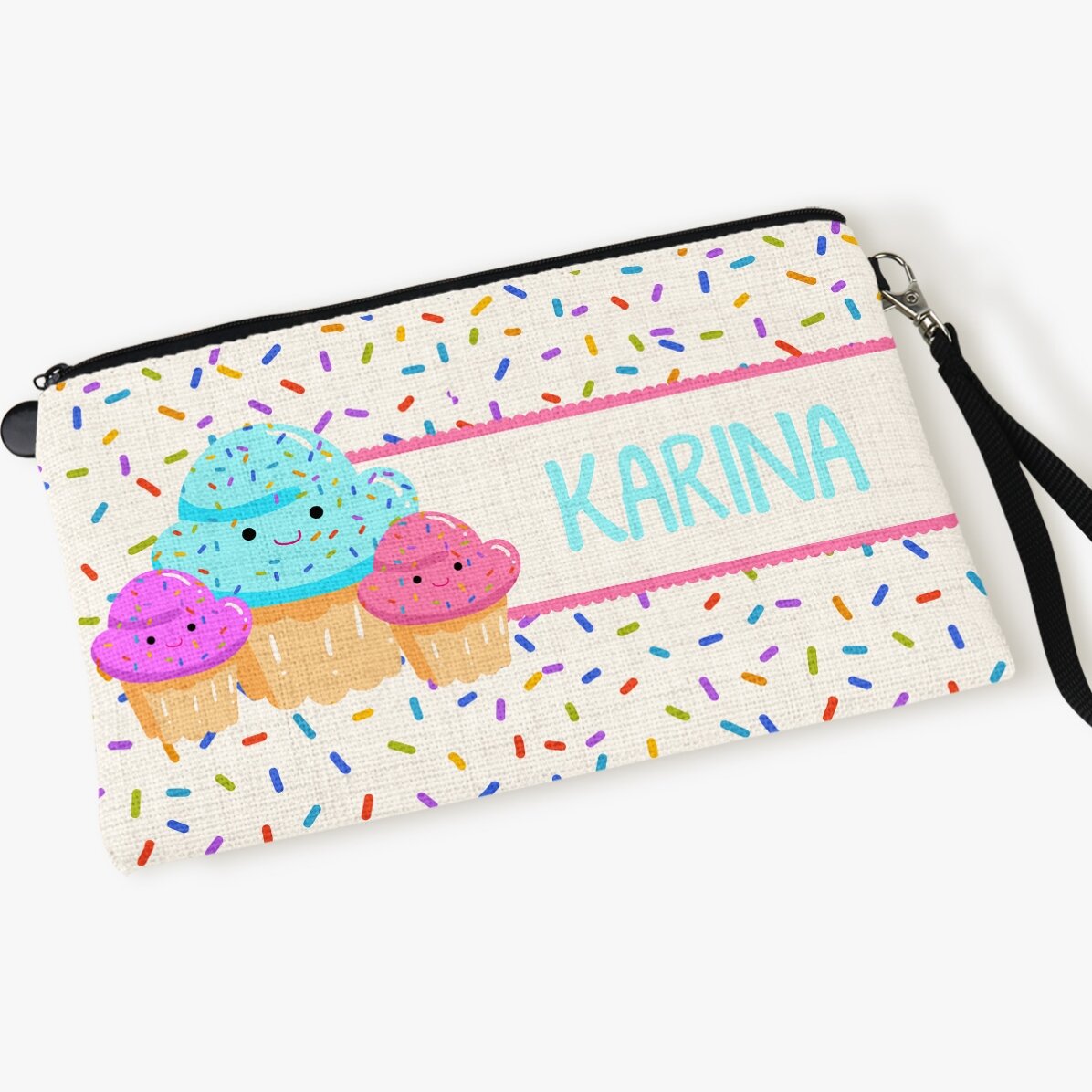 Taštička na doplňky s vlastním jménem – Cupcakes