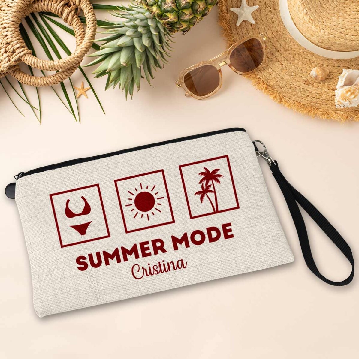 Taštička na doplňky s vlastním textem – Summer Mode