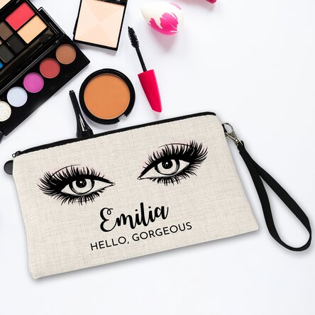Kosmetická taštička s vlastním jménem – Hello gorgeous