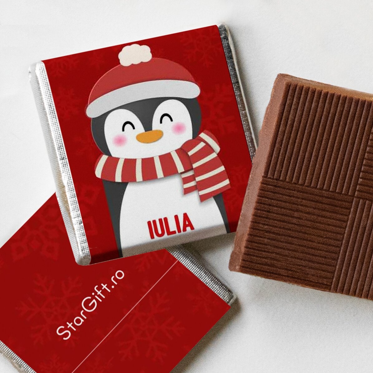 Koule s 10 mini čokoládkami s osobním věnováním – Merry Christmas
