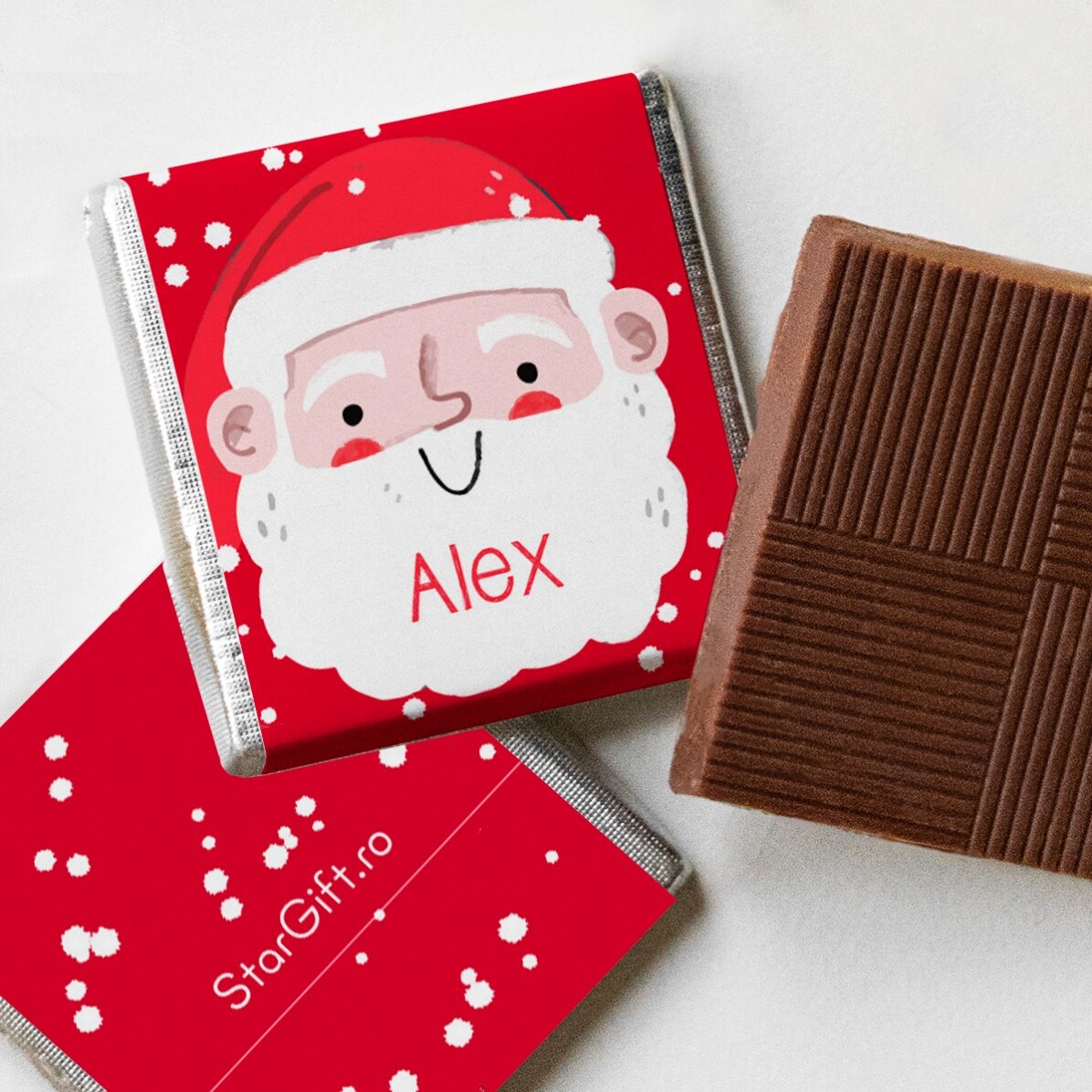 Koule s 10 mini čokoládkami s osobním věnováním – Santa Claus