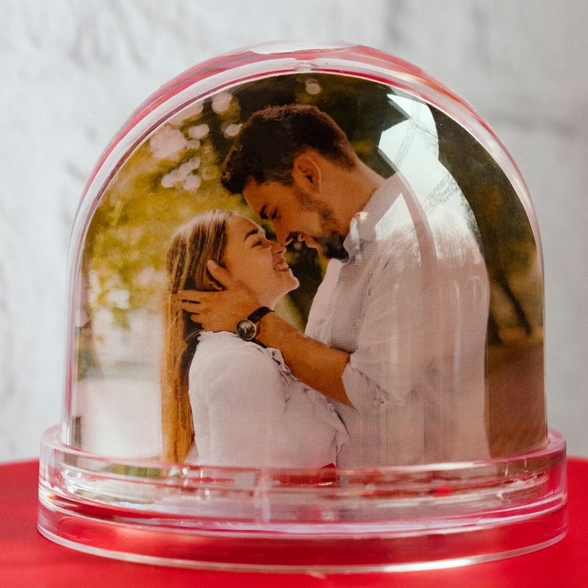 Personalizovaná stolní koule s fotografií a textem – Love you so much